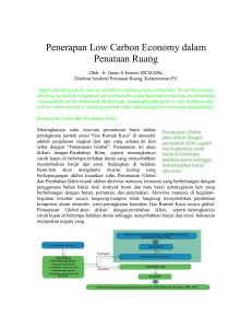 Penerapan Low Carbon Economy dalam Penataan Ruang