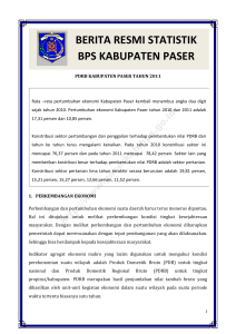 berita resmi statistik bps kabupaten paser - BPS Paser