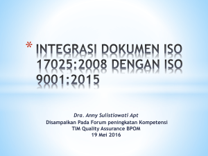 integrasi dokumen iso 17025:2008 dengan iso 9001:2015