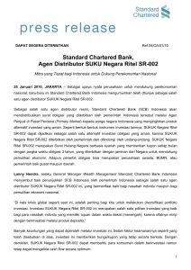 Standard Chartered Bank, Agen Distributor SUKU Negara Ritel SR