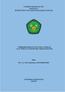 LAPORAN KEMAJUAN 70% KEGIATAN IPTEKS