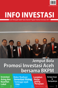 Promosi Investasi Aceh bersama BKPM