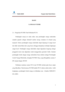 BAB II LANDASAN TEORI 2.1. Pengertian PLTMH Dan Perbedaan