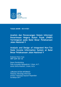 Analisis dan Perancangan Sistem Informasi Penerimaan Negara