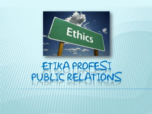 Etika Profesi Public Relations
