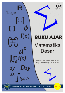 buku ajar matematika dasar - Universitas Muhammadiyah Sidoarjo