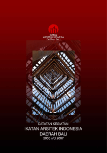 laporan kegiatan - ikatan arsitek indonesia daerah bali 2005-2008