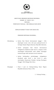 keputusan presiden republik indonesia nomor 24