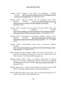 109 DAFTAR PUSTAKA Anonim. (2012). Pengguna Sosial Media