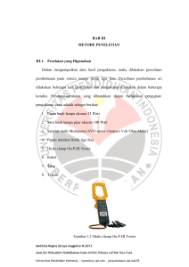 BAB III METODE PENELITIAN III.1. Peralatan yang