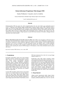 Sistem Informasi Pengiriman Nilai dengan SMS - Teknik Elektro