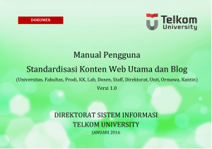 Manual Pengguna Standardisasi Konten Web Utama dan Blog