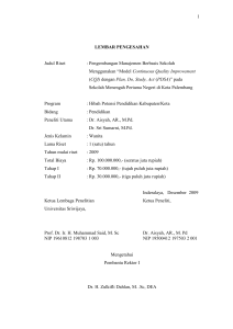 laporan akhir penelitian - ePrints Sriwijaya University