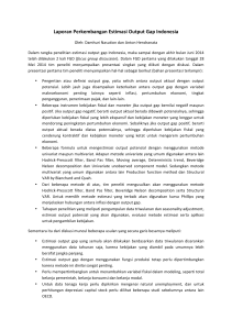 Laporan Perkembangan Estimasi Output Gap Indonesia