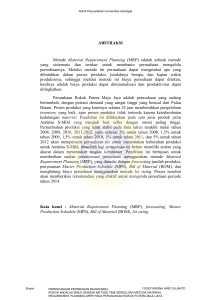 ABSTRAKSI Metode Material Requirement Planning (MRP)