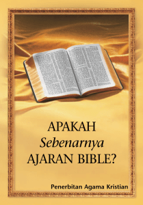 APAKAH Sebenarnya AJARAN BIBLE?