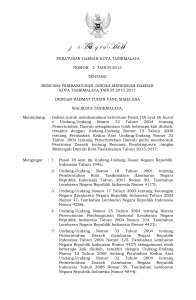 rancangan peraturan daerah kabupaten tasikmalaya