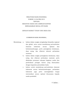 peraturan bank indonesia nomor 14/26/pbi/2012 tentang kegiatan