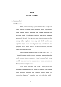 BAB II TELAAH PUSTAKA 2.1 Landasan Teori 2.1.1 Pemasaran