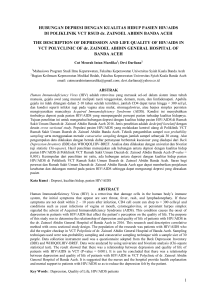 1 HUBUNGAN DEPRESI DENGAN KUALITAS HIDUP PASIEN HIV