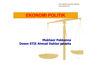 ekonomi politik - STIE Ahmad Dahlan Jakarta