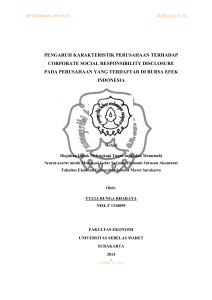 pengaruh karakteristik perusahaan terhadap corporate social