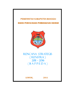 rencana strategis ( renstra ) - Pemerintah Kabupaten Banggai