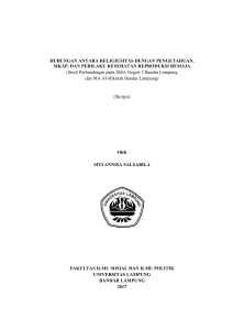 HUBUNGAN ANTARA RELIGIUSITAS DENGAN PENGETAHUAN