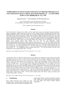 perbandingan pengaturan kecepatan motor induksi satu fasa