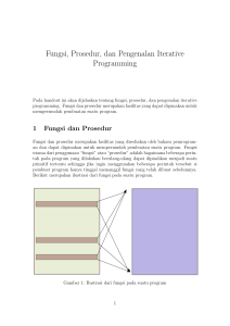 Fungsi, Prosedur, dan Pengenalan Iterative Programming