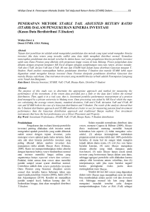 DALAM PENGUKURAN KINERJA INVESTASI - lp3m stie