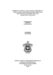 perbedaan peran laki-laki dan perempuan pada usaha sapi