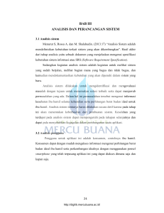 BAB III ANALISIS DAN PERANCANGAN SISTEM