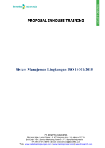 Sistem Manajemen Lingkungan ISO 14001:2015
