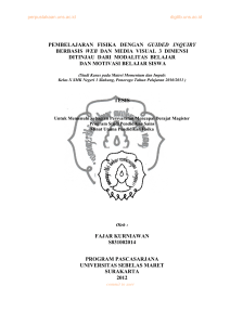pembelajaran fisika dengan guided inquiry berbasis web dan media
