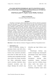 ANALISIS SISTEM INFORMASI AKUNTANSI PENGGAJIAN DALAM