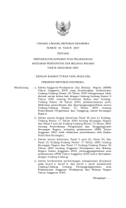 undang-undang republik indonesia nomor 46 tahun 2007 tentang