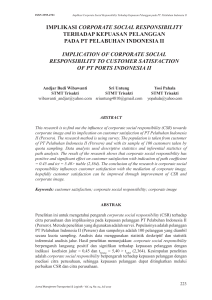 implikasi corporate social responsibility terhadap kepuasan