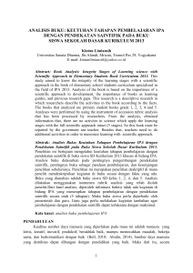 analisis buku: keutuhan tahapan pembelajaran ipa