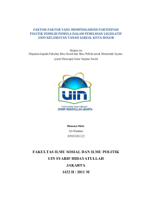 FAKULTAS ILMU SOSIAL DAN ILMU POLITIK UIN SYARIF