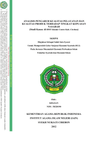 analisis pengaruh kualitas pelayanan dan kualitas produk terhadap