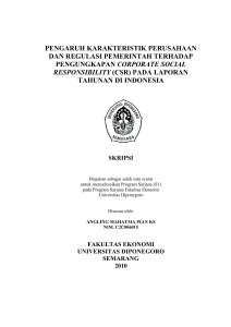 pengaruh karakteristik perusahaan dan regulasi