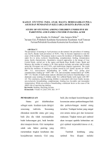 kajian stunting pada anak balita berdasarkan pola