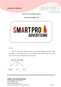 COMPANY PROFILE SmArt Pro Advertising Agency