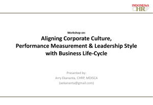 Aligning Corporate Culture, Performance