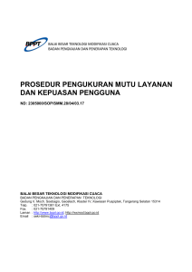 Prosedur Pengukuran Mutu Layanan