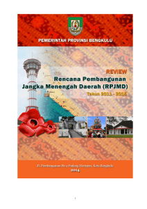 BAB I - Pemerintah Provinsi Bengkulu