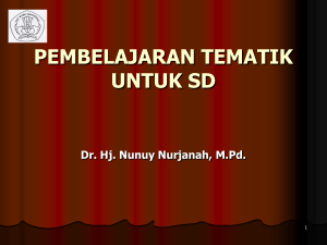 perencanaan pembelajaran tematik