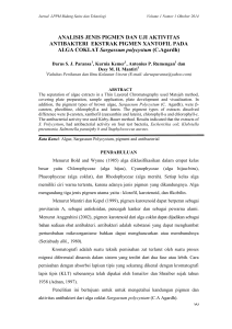 ANALISIS JENIS PIGMEN DAN UJI AKTIVITAS - E