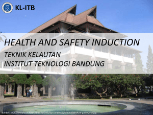 health and safety induction - Teknik Kelautan ITB